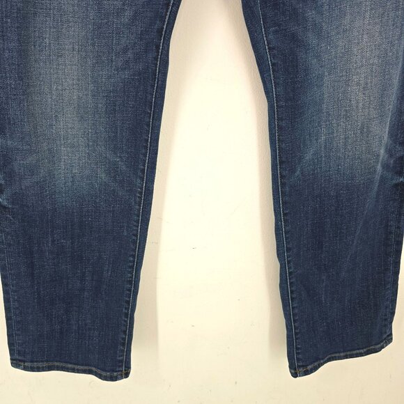 Lucky Brand 121 Slim Straight Dark Indigo Denim Jeans Men Size 34x30 - Picture 5 of 11